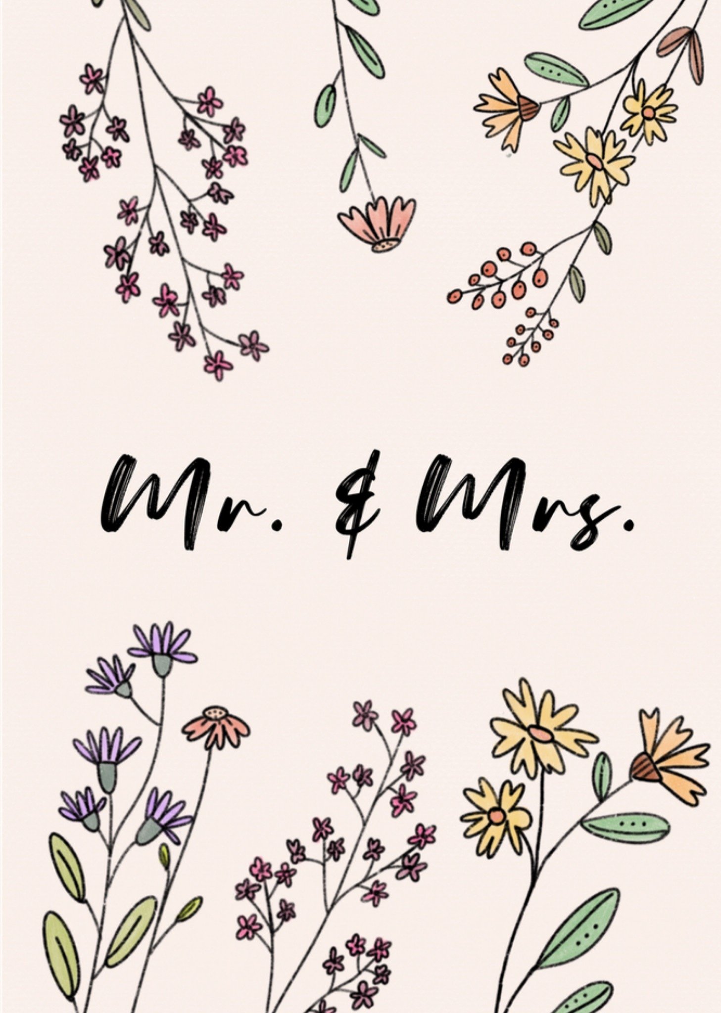 Greetz Huwelijkskaart Mr Mrs Standard Card