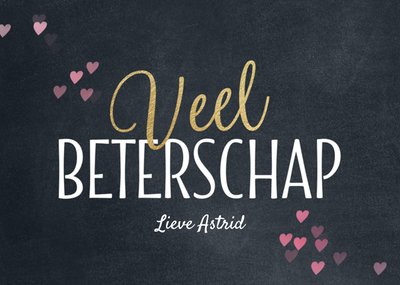 Luckz | Beterschapskaart | Veel beterschap + naam