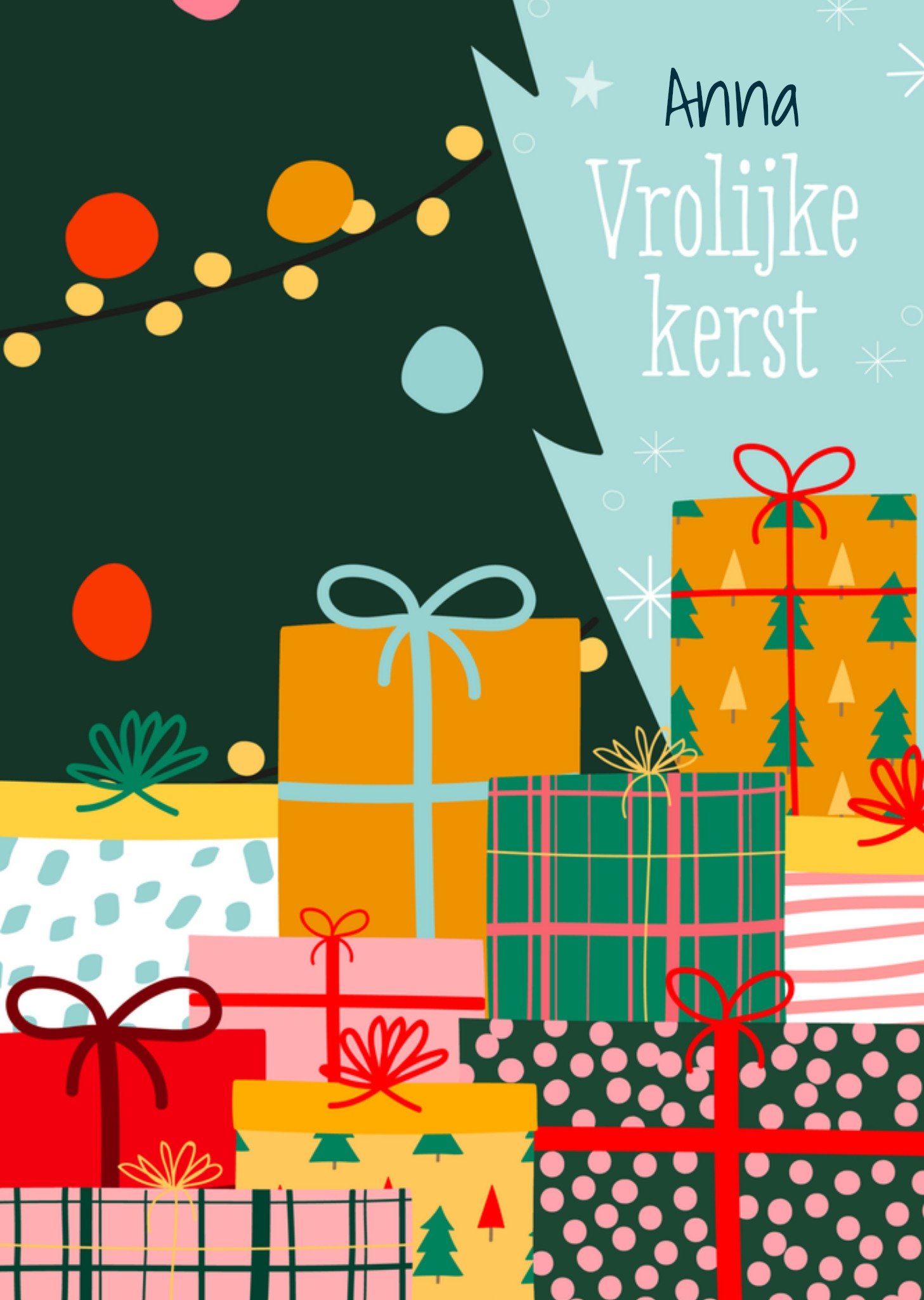 Greetz Kerst Vrolijk Cadeaus Standard Card