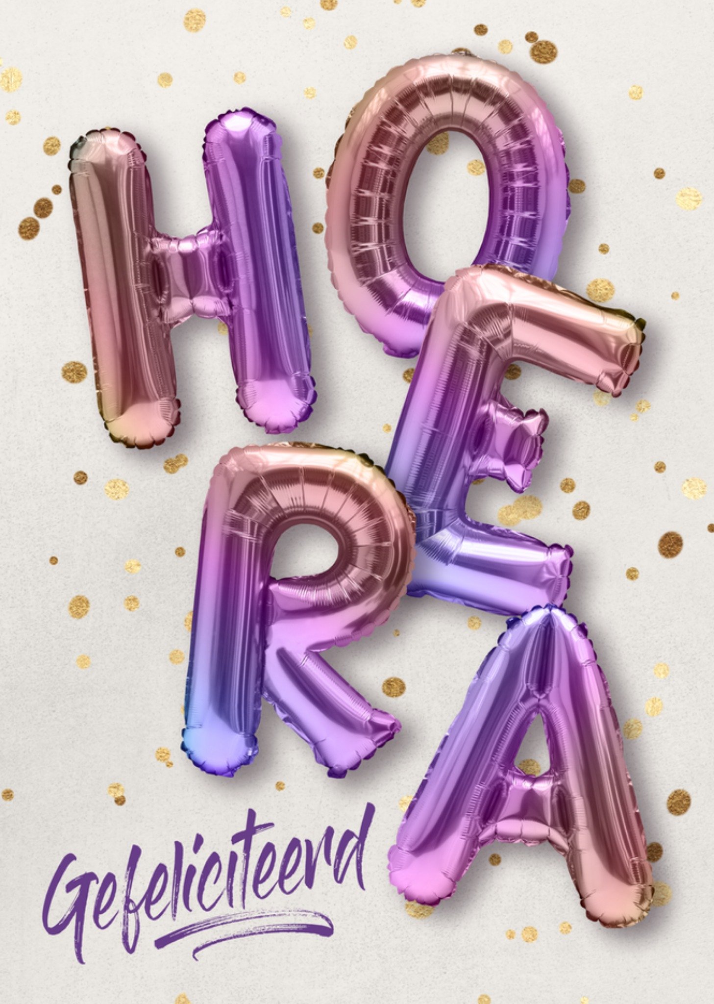 Verjaardagskaart Hoera Ballon Kaart Luckz