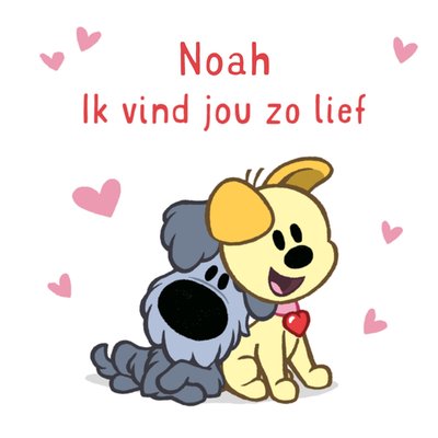 Woezel en Pip | Liefdeskaart | Met naam