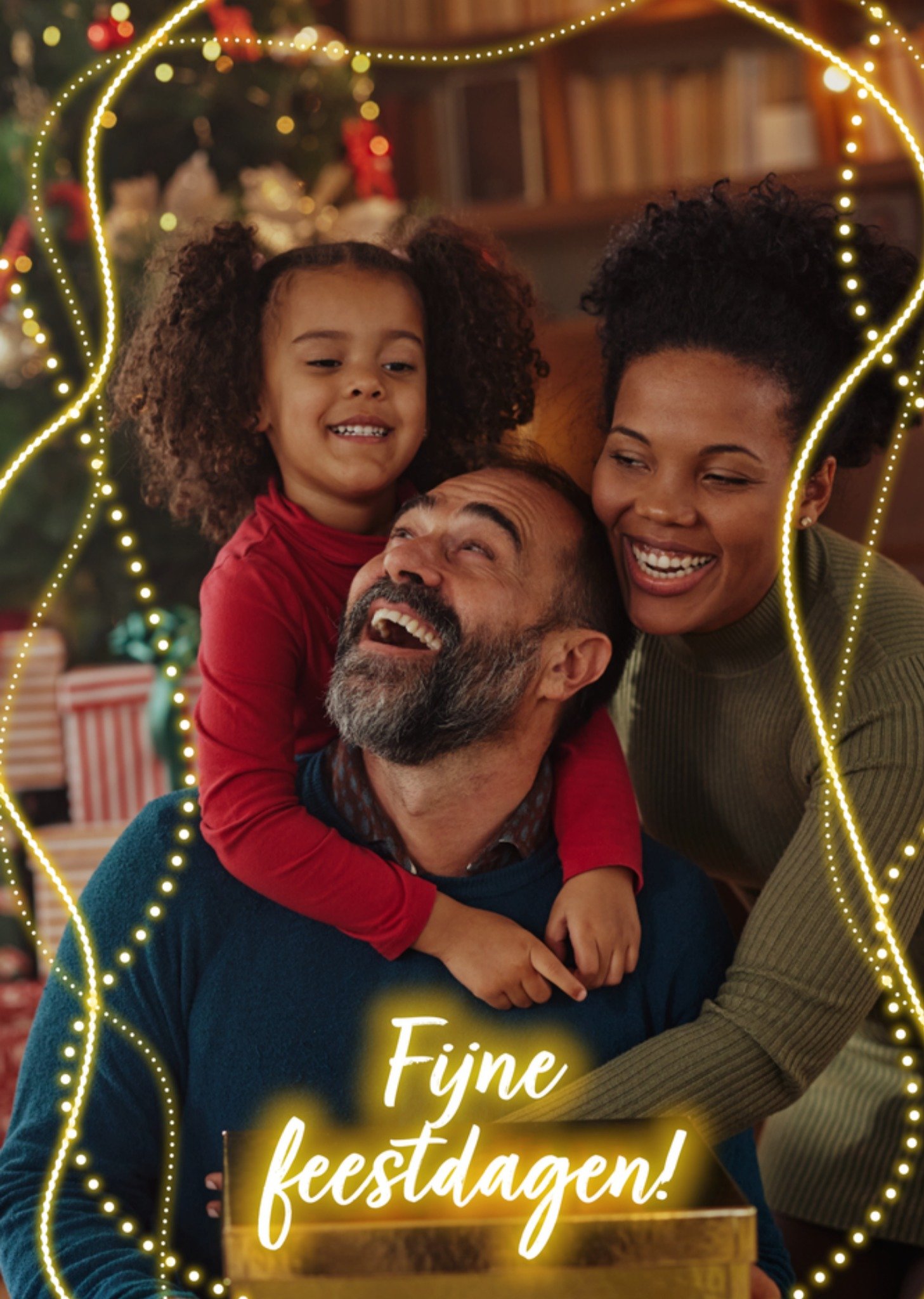 Kerstkaart fotokaart neon Greetz