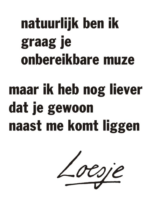 Loesje | Valentijnskaart | tekst | muze