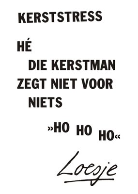 Loesje | Kerstkaart | kerstman