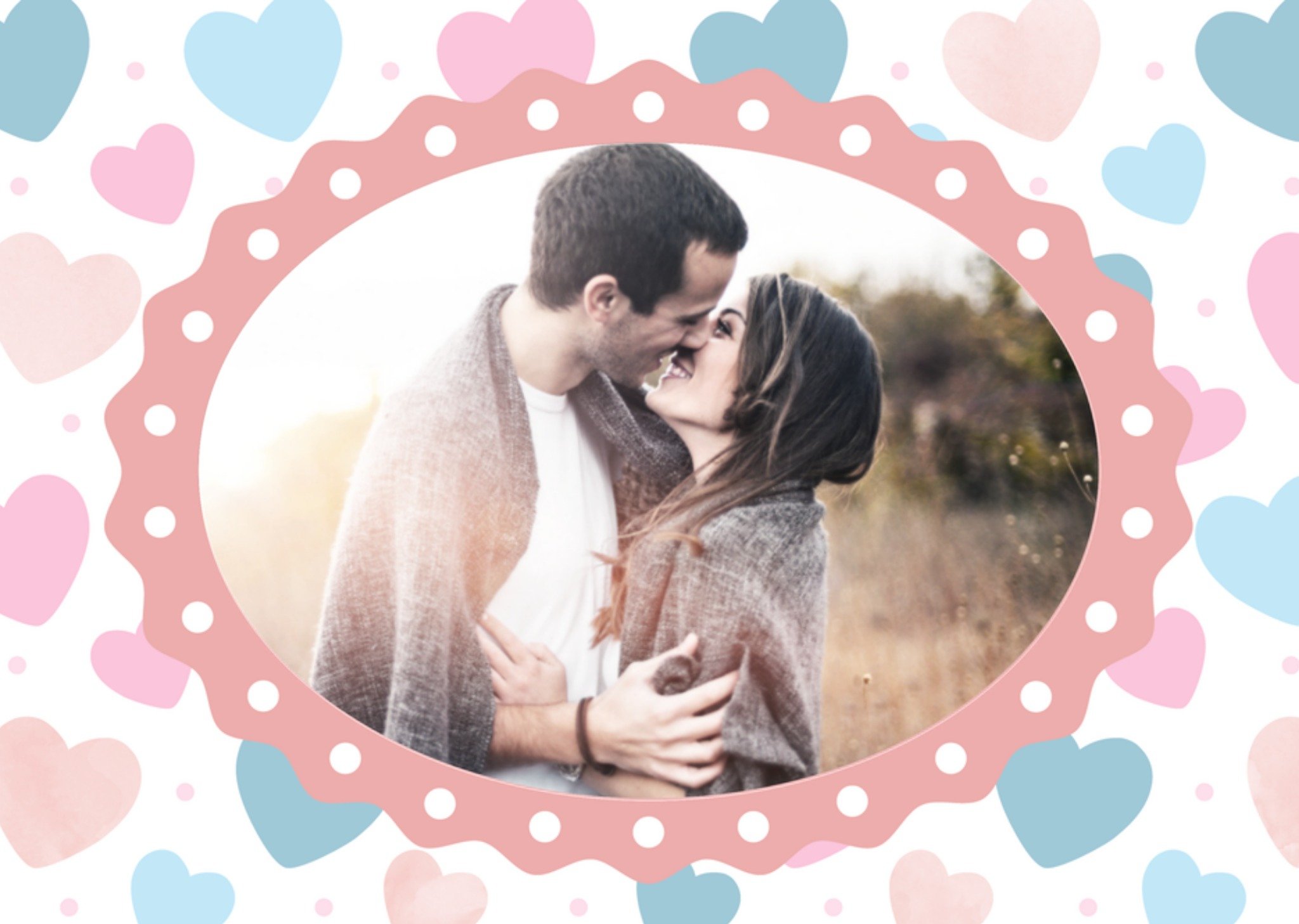 Bedankkaartjes Hartjes Foto Liefde Kaart Greetz