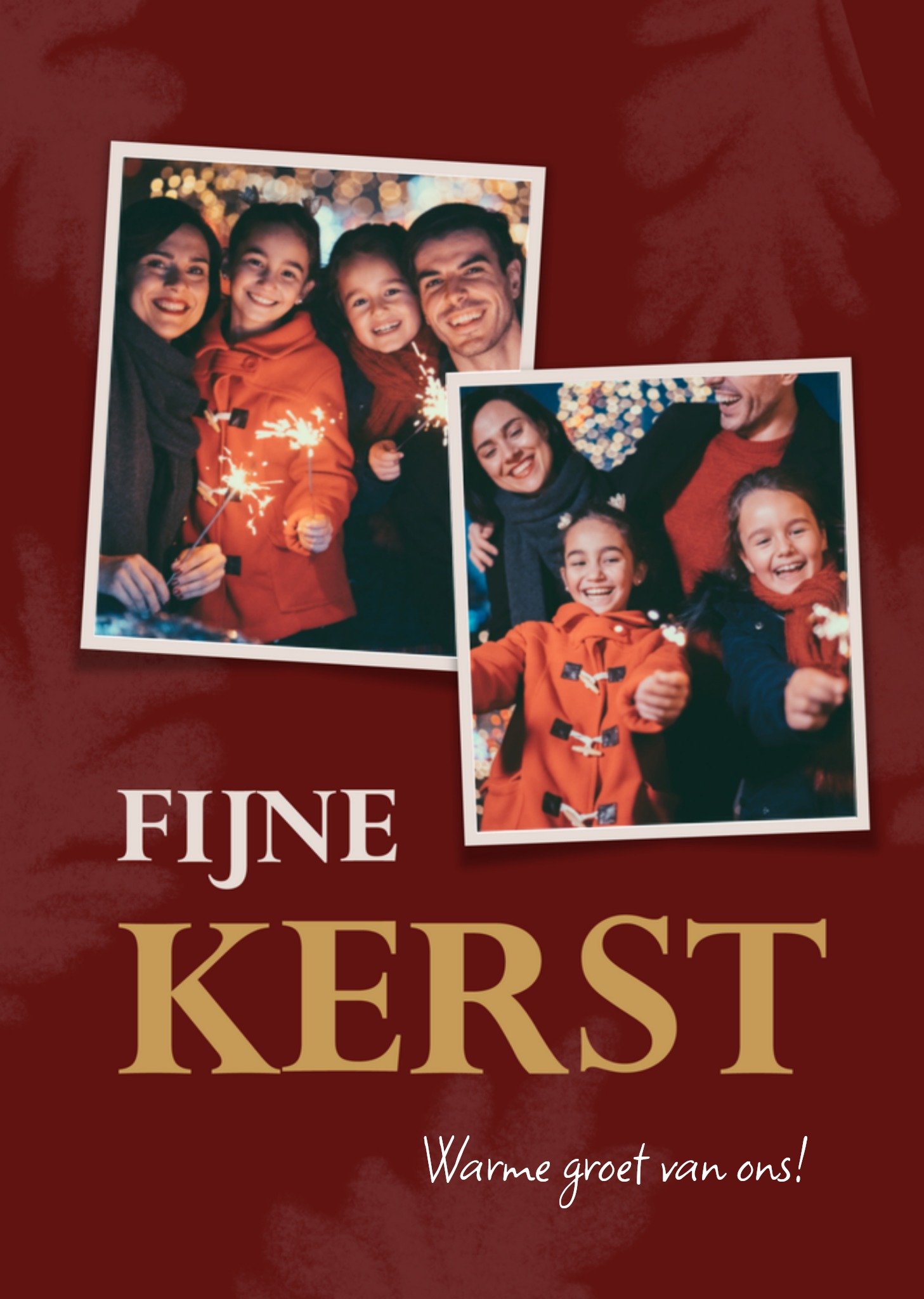 Kerstkaart fotokaart tekst Greetz