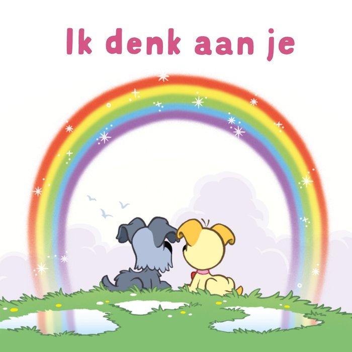 Woezel en Pip | Denken aan kaart | regenboog