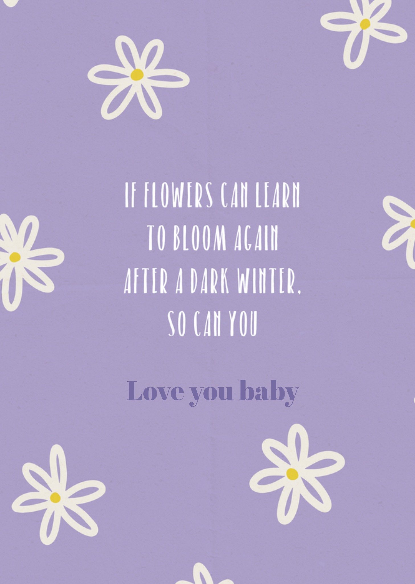 Denken aan kaart love you Greetz