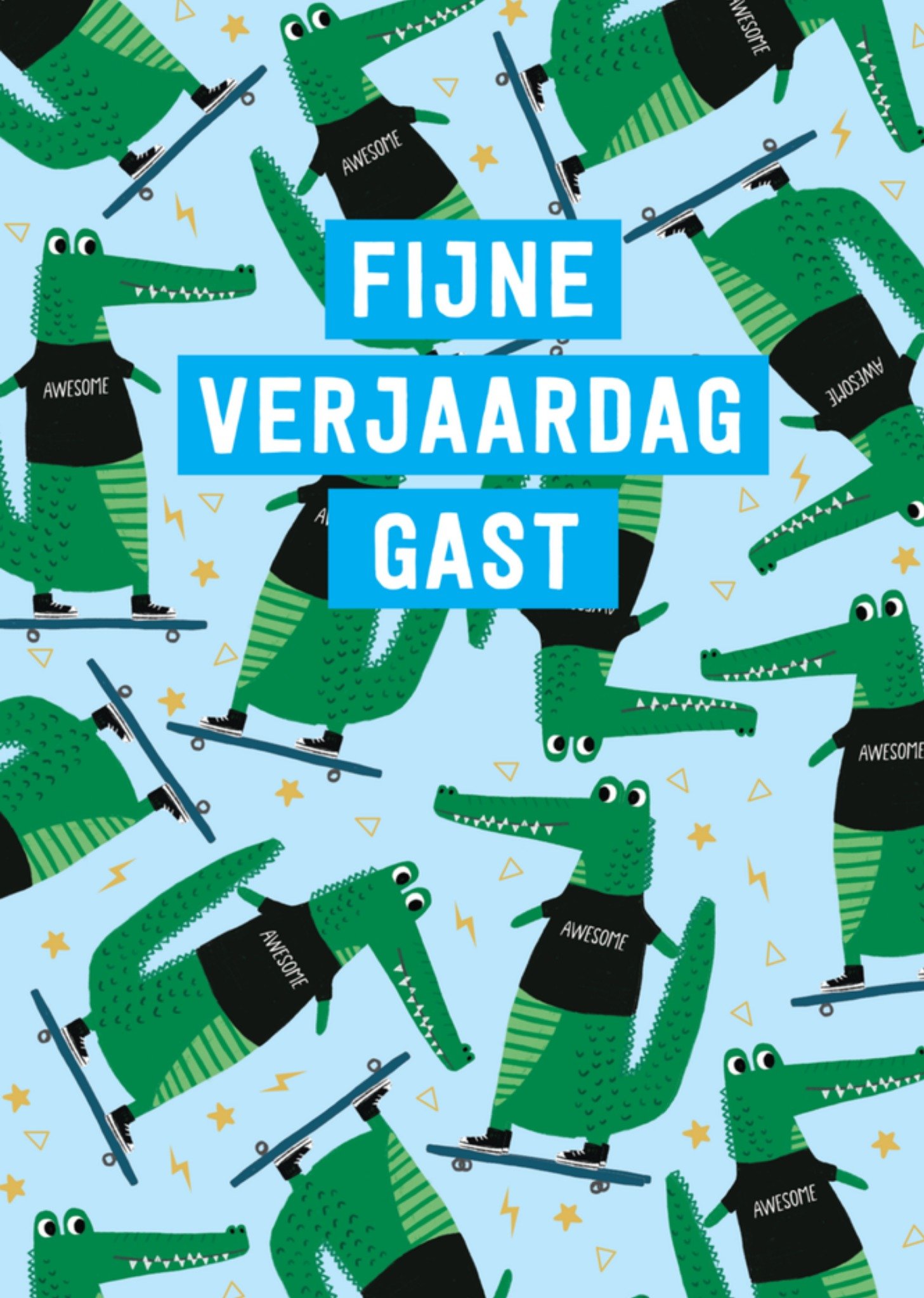 Natalie Alex Verjaardagskaart krokodil Kaart Mifkins