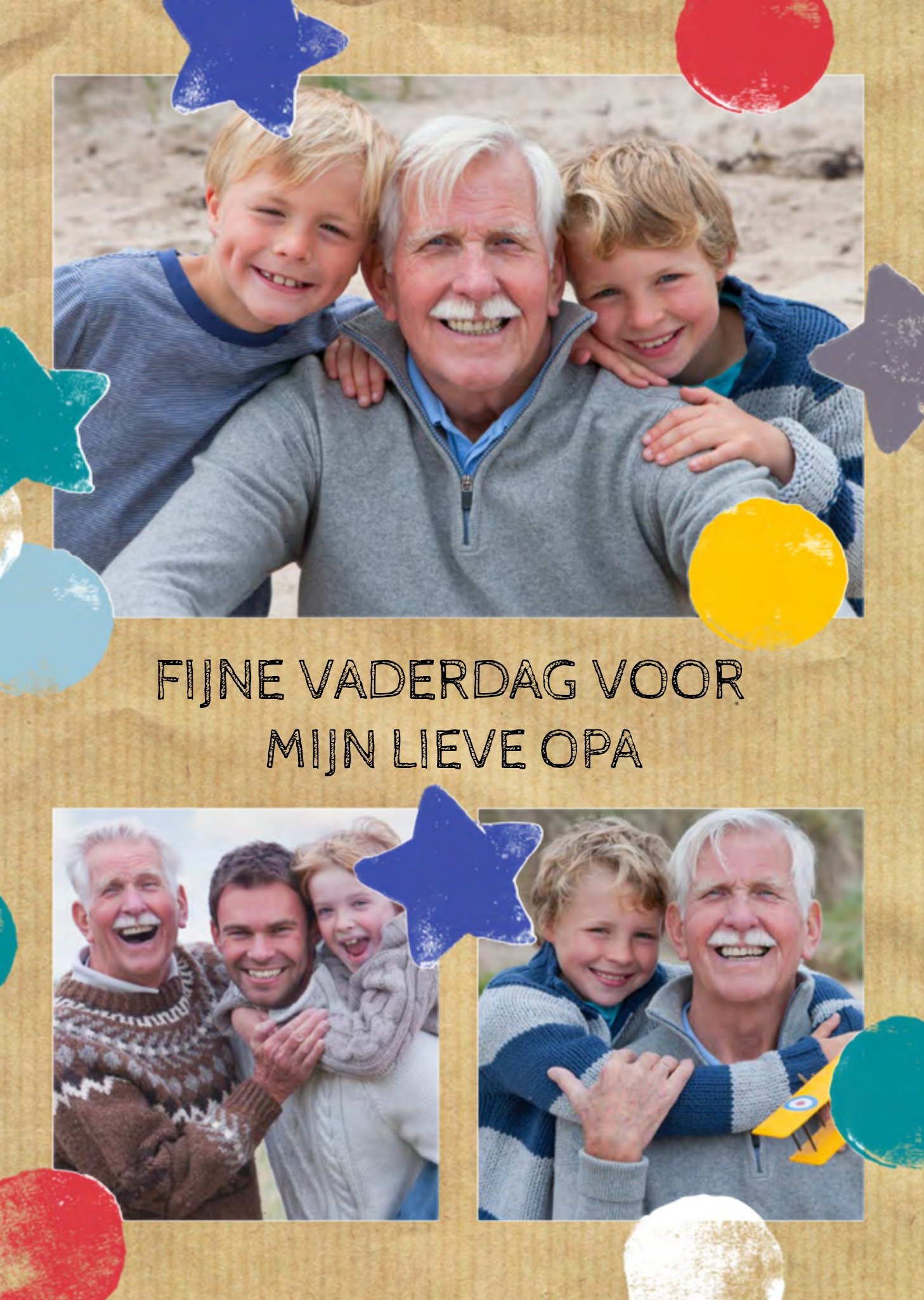 Greetz Vaderdagkaart fotokaart opa Standard Card