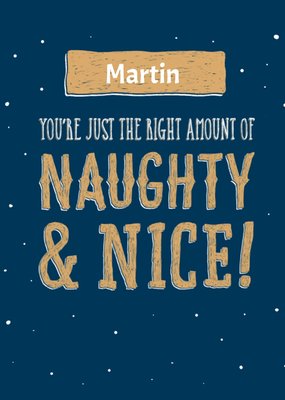 Kerstkaart | UK Greetings | Blauw | met eigen naam