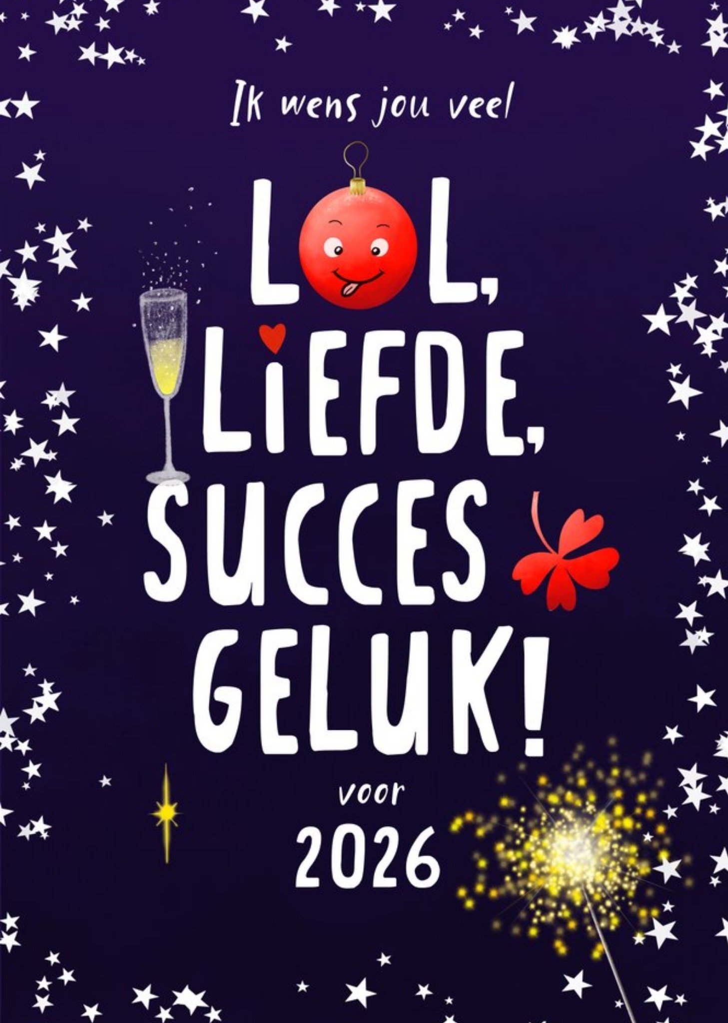 Fishuals Patricia Hooning Nieuwjaarskaart Liefde, succes, geluk Standard Card