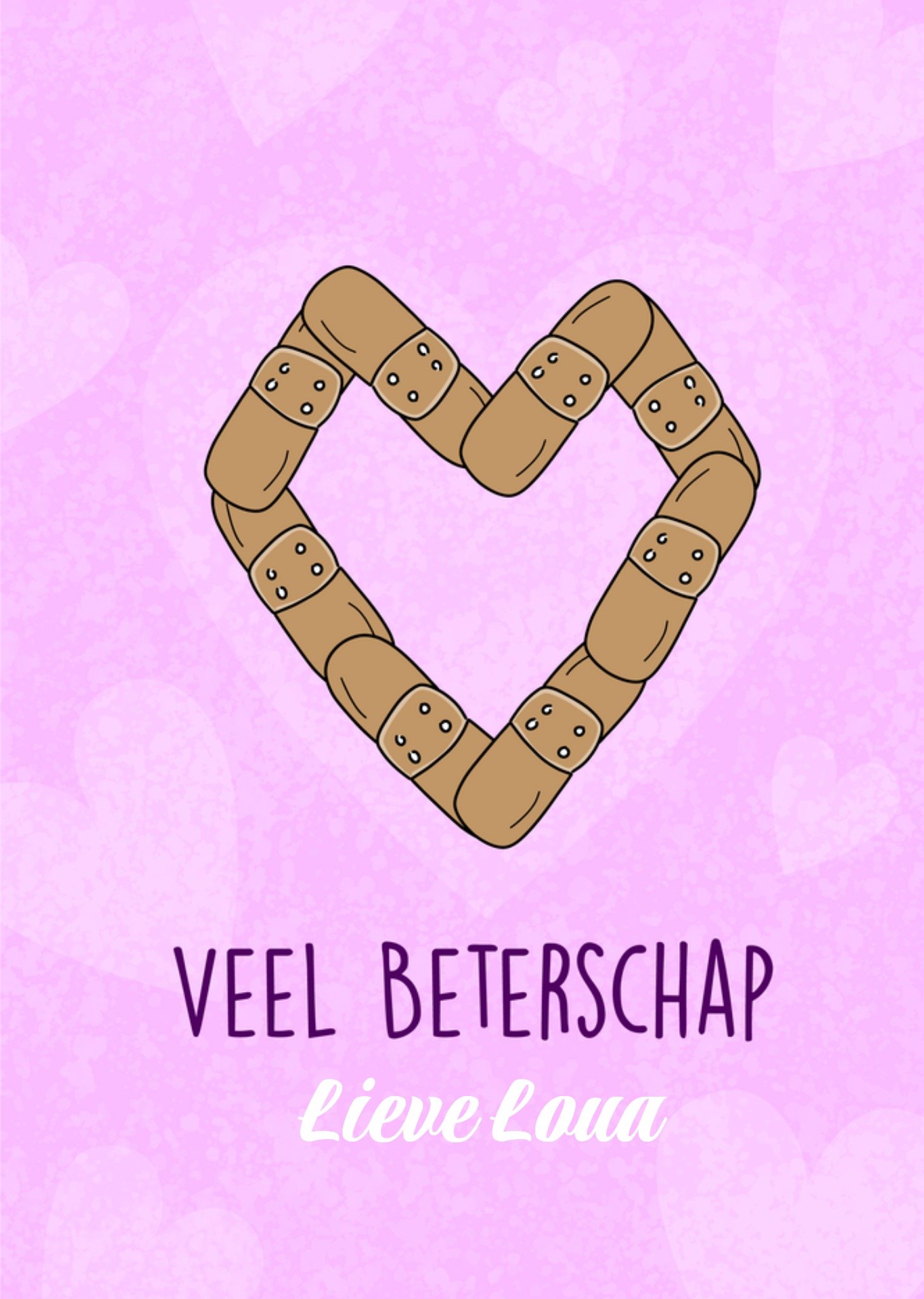 Beterschapskaart Pleisters Kaart Liefs Jansje