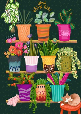 Aniet Illustration | Verjaardagskaart | You grow girl