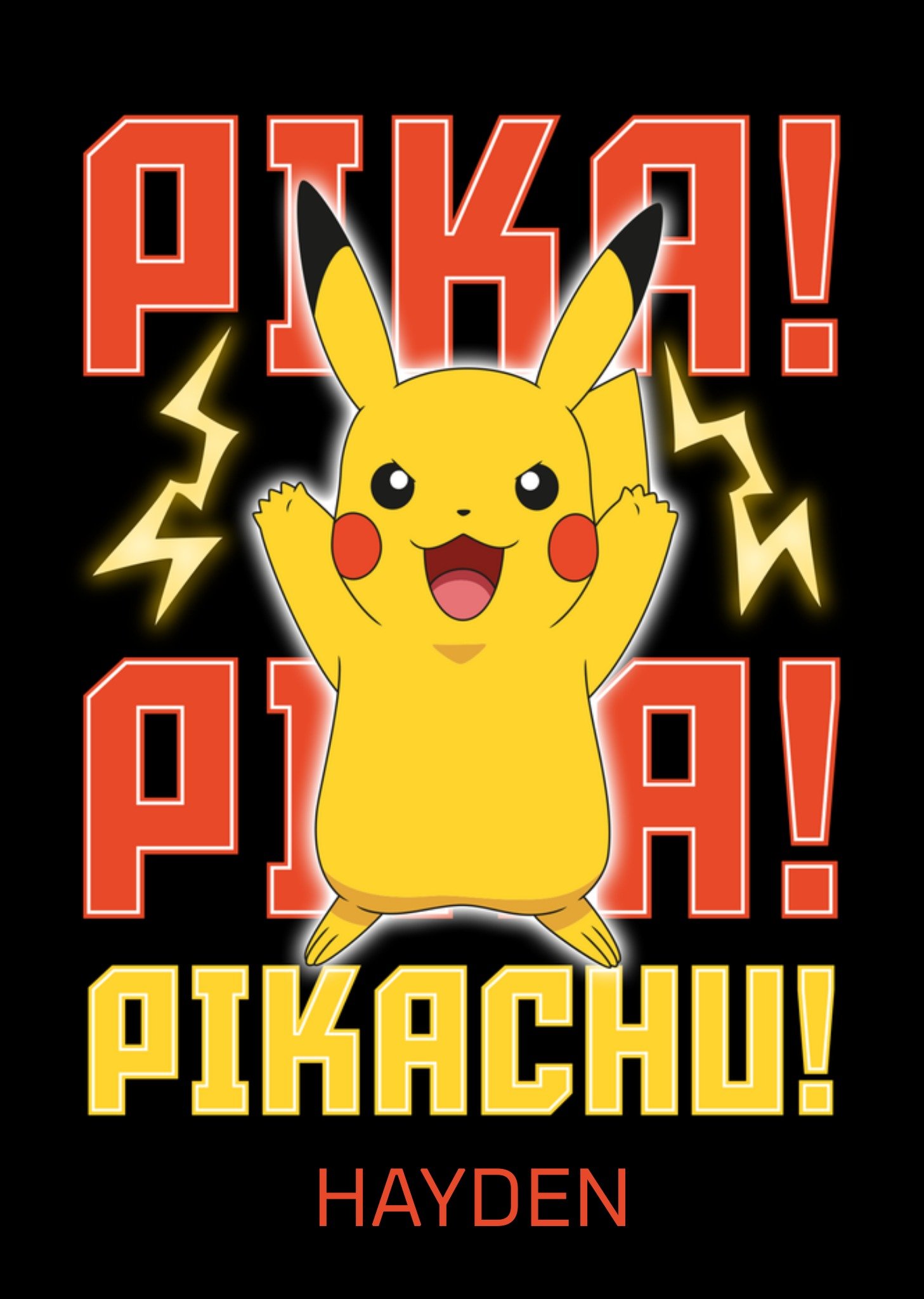 Verjaardagskaart Pika Pika Pikachu It