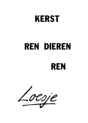 Loesje | Kerstkaart | rendieren