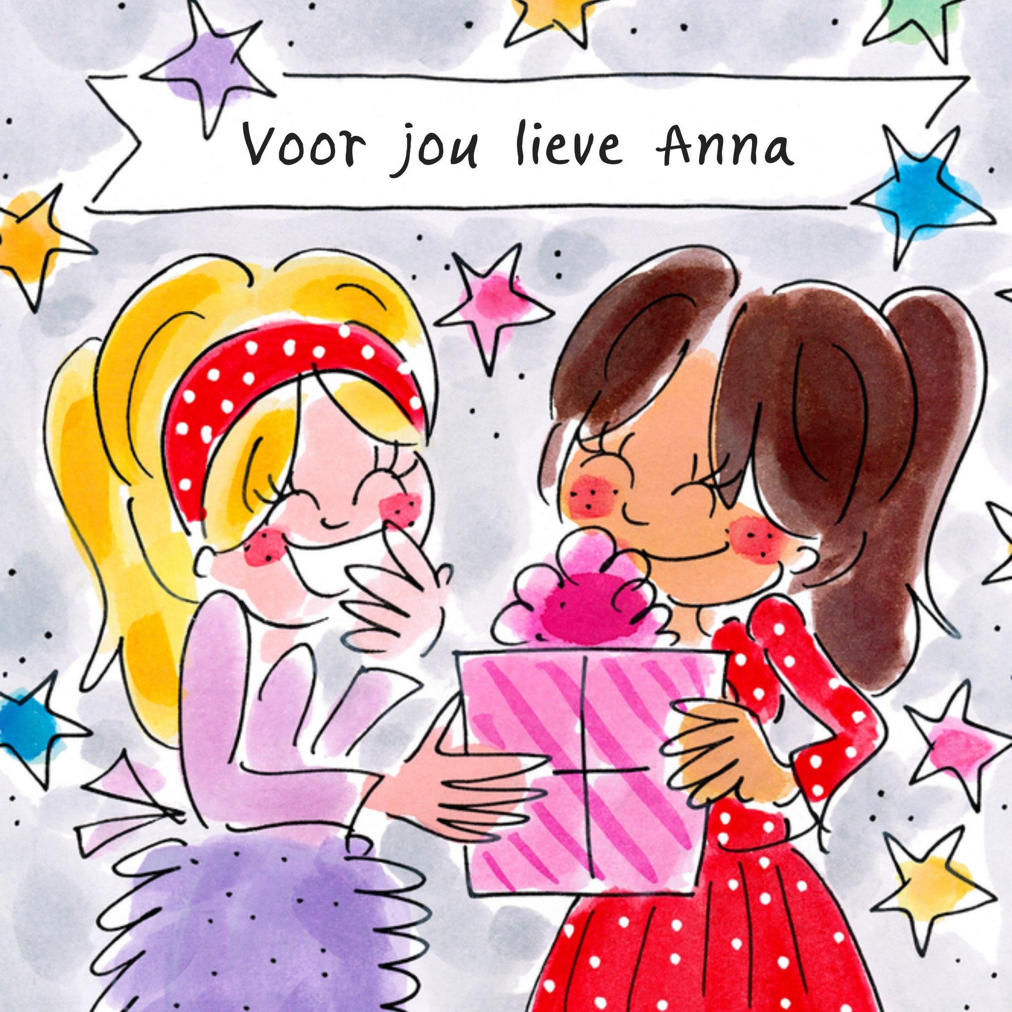 Verjaardagskaart Cadeautje Vierkante Kaart Blond Amsterdam