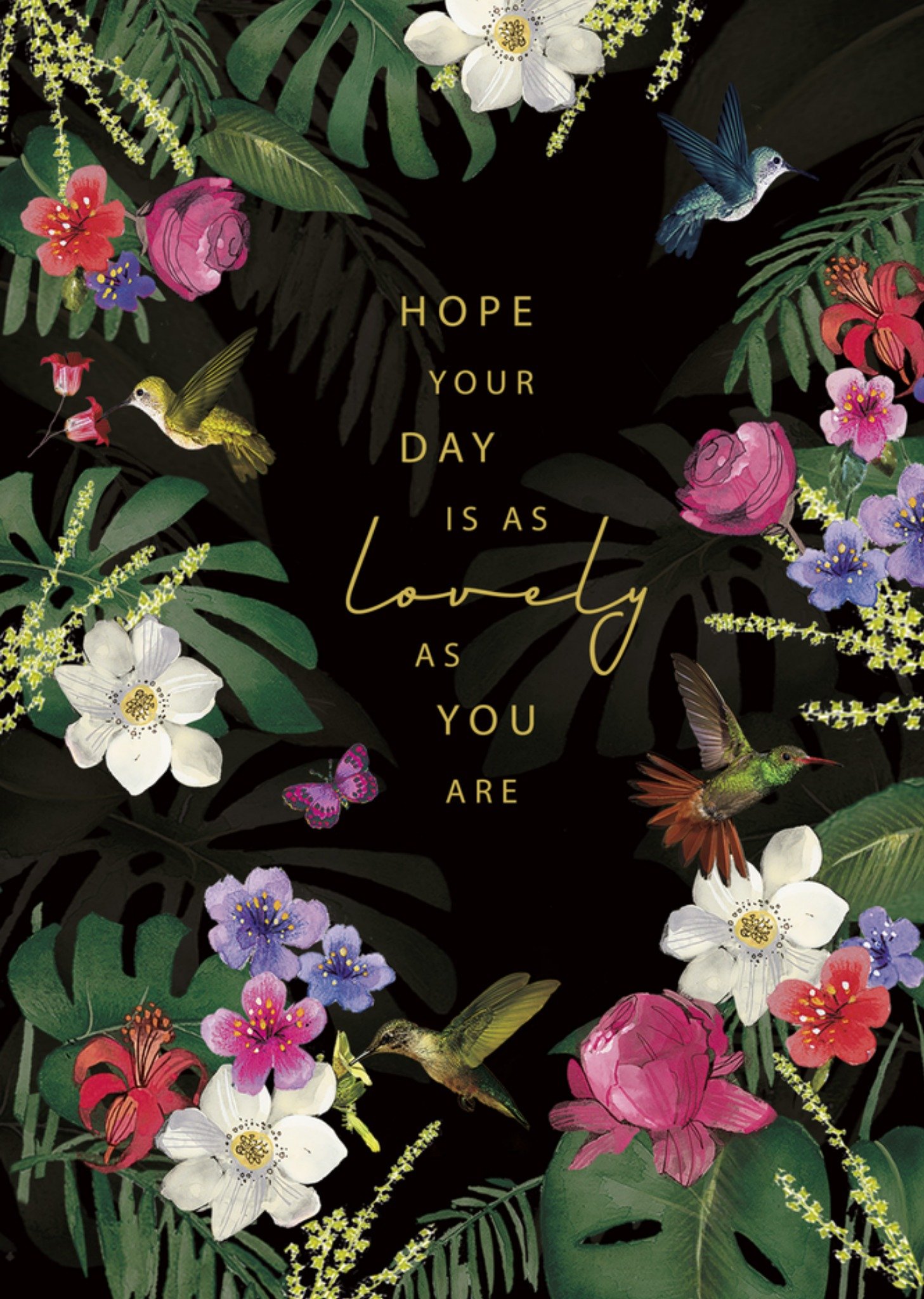 Complimenten kaart lovely bloem Kaart UK Greetings