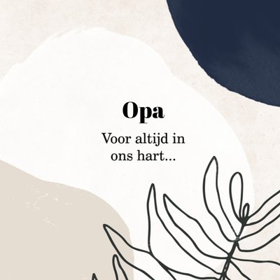 Opa Voor Altijd In Ons Hart Bloem Illustratie Condoleance Kaart