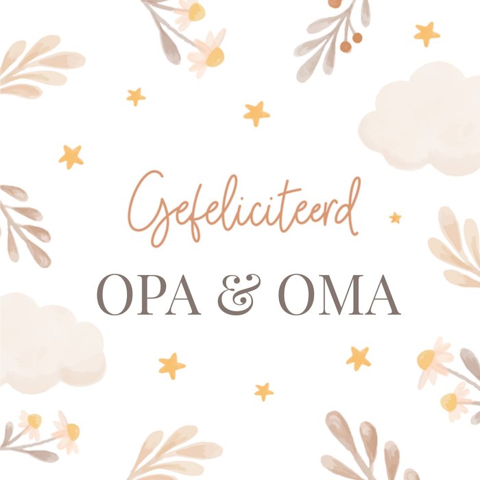 Papercute | Geboortekaart | Opa en Oma