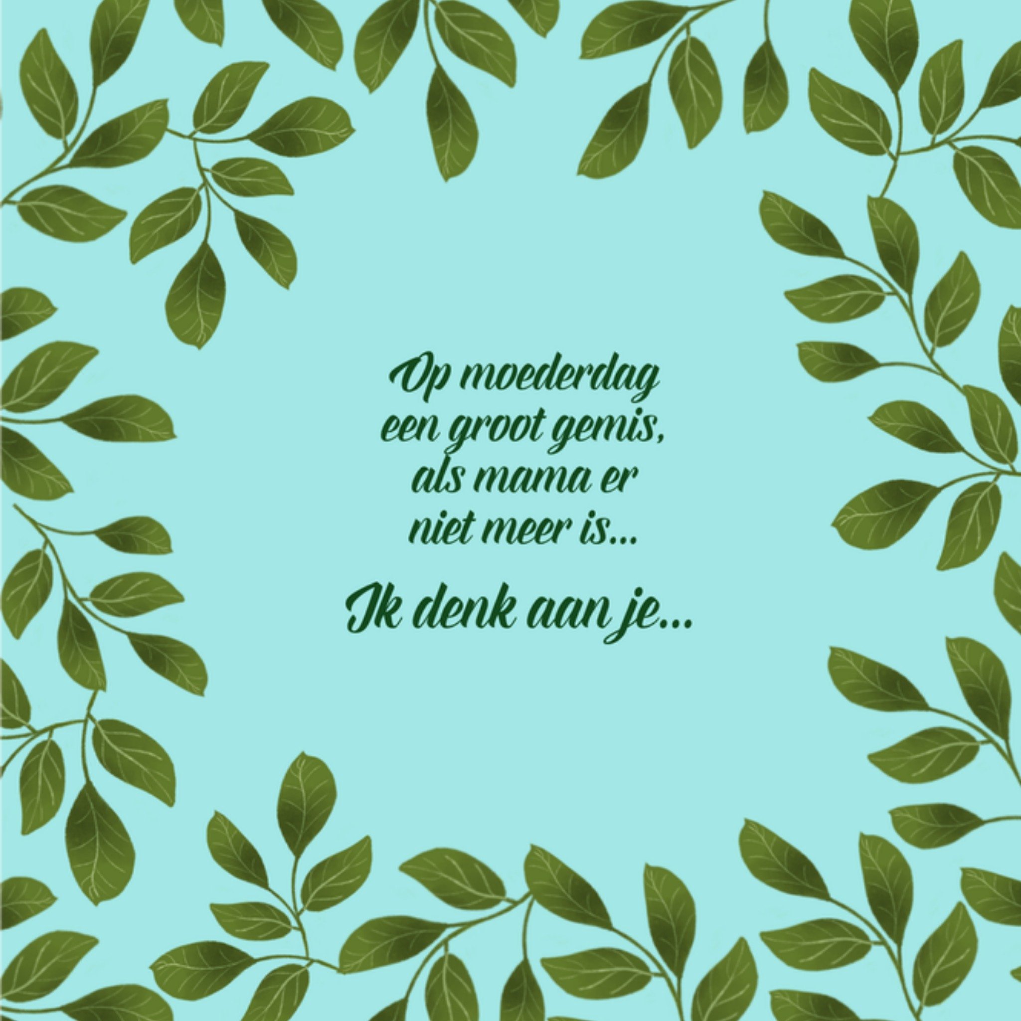 Greetz Moederdagkaart Voor hem Poem Vierkant