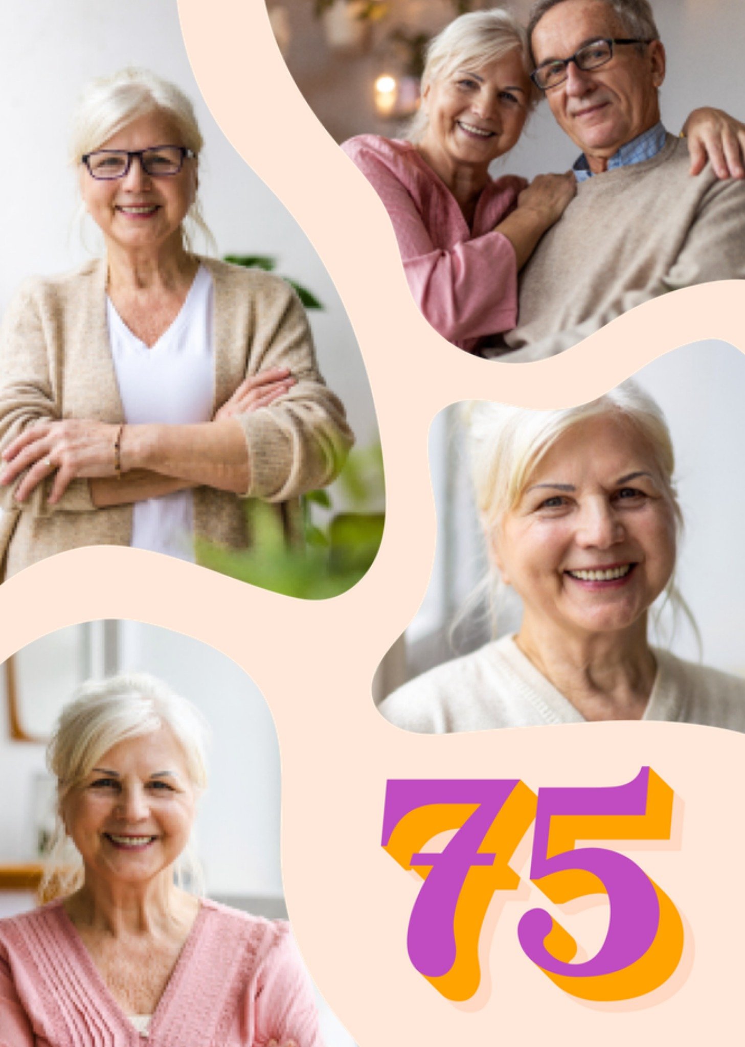 Verjaardagskaart 75 Fotokaart Kaart Greetz