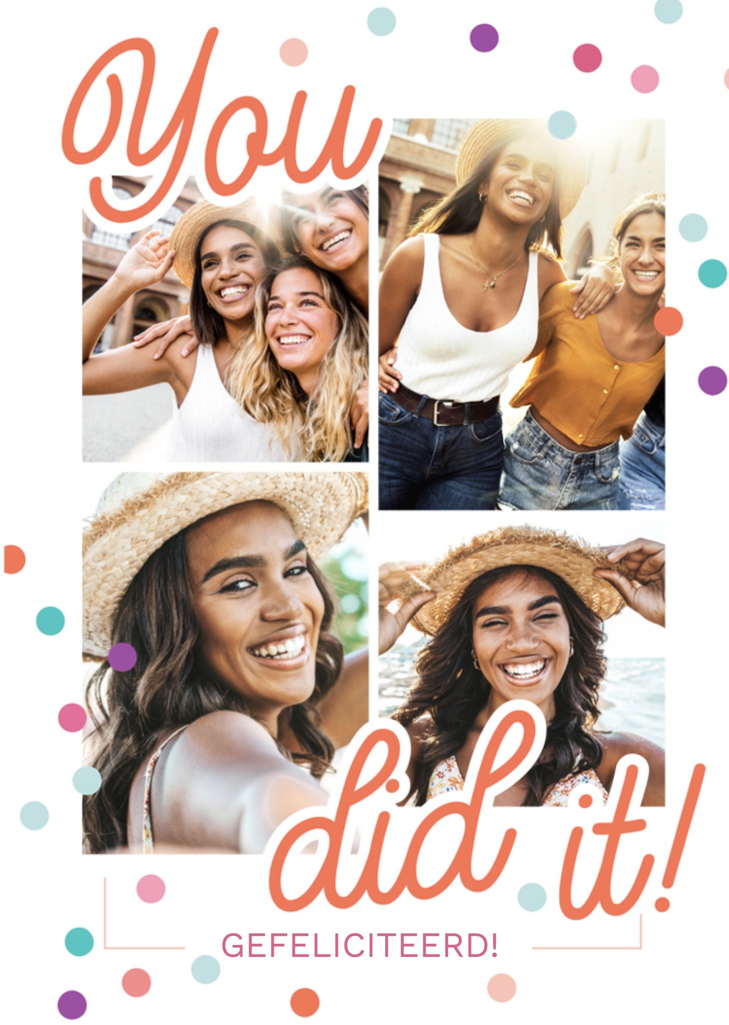 Greetz Geslaagdkaart You did it Met fotos Standard Card