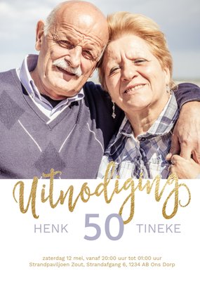 Huwelijksjubileum kaart 50 jaar