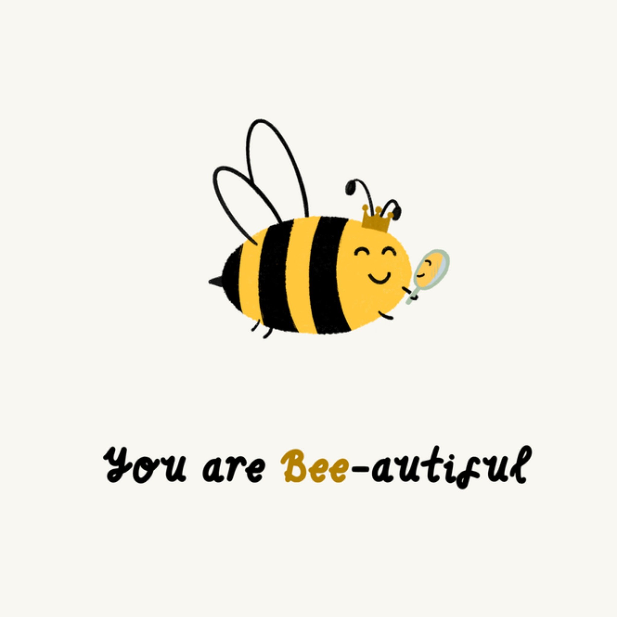 Greetz Vriendschapskaart bijtje Vierkant