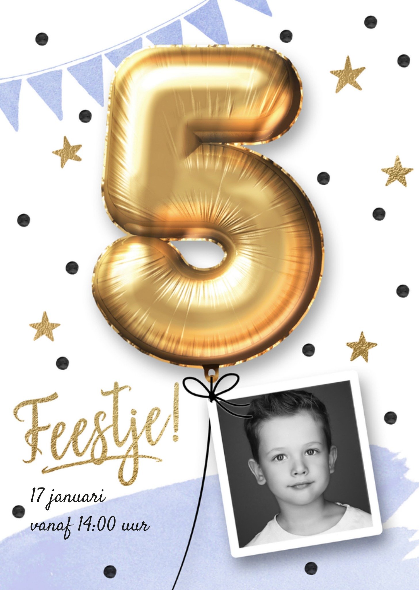 Luckz Uitnodiging Kinderfeestje 5 jaar Standard Card