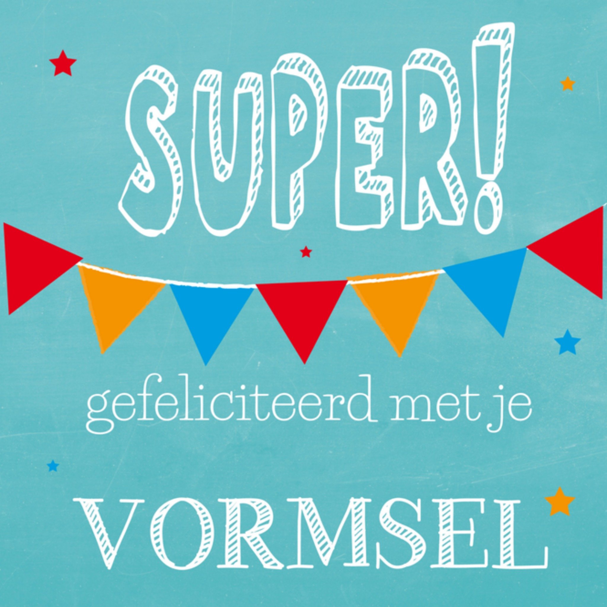 Greetz Vormsel kaart Slingers Vierkant