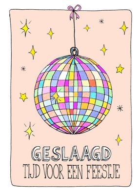 Sandysign | Geslaagdkaart | Geslaagd tijd voor een feestje
