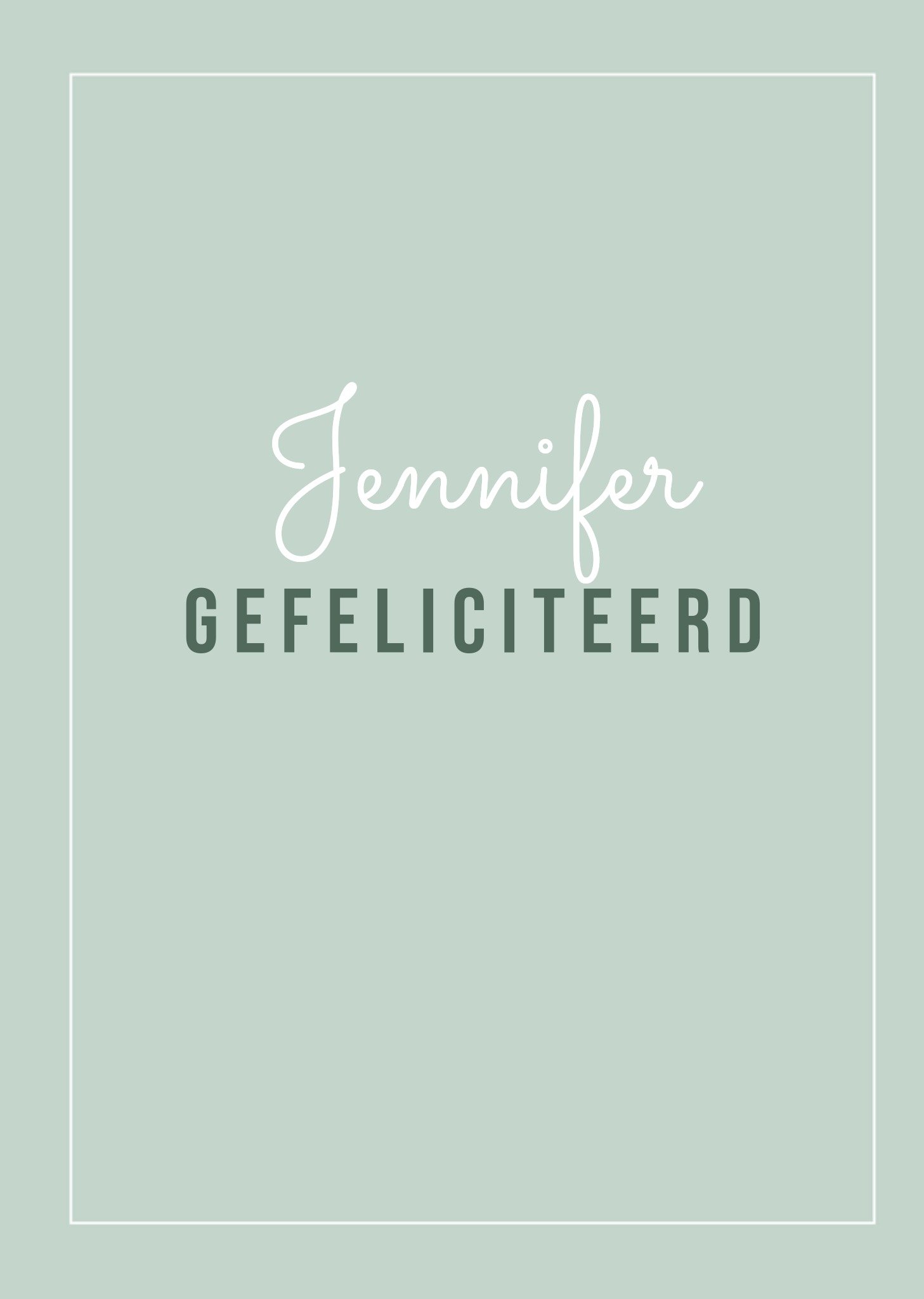 Greetz Felicitatiekaart met naam zakelijk Standard Card