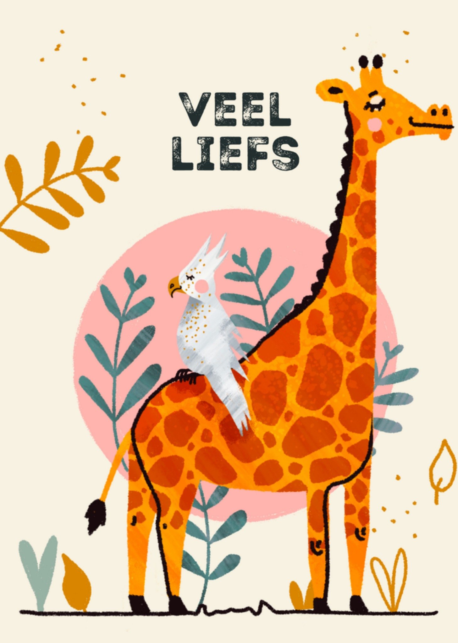 Denken aan kaart giraf veel liefs Kaart Greetz