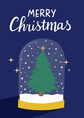 Greetz | Kerstkaart | boom | snowglobe