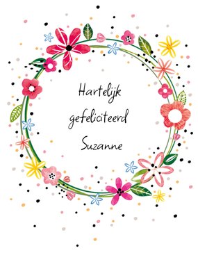 Paperlink | Verjaardagskaart | bloemen | met naam