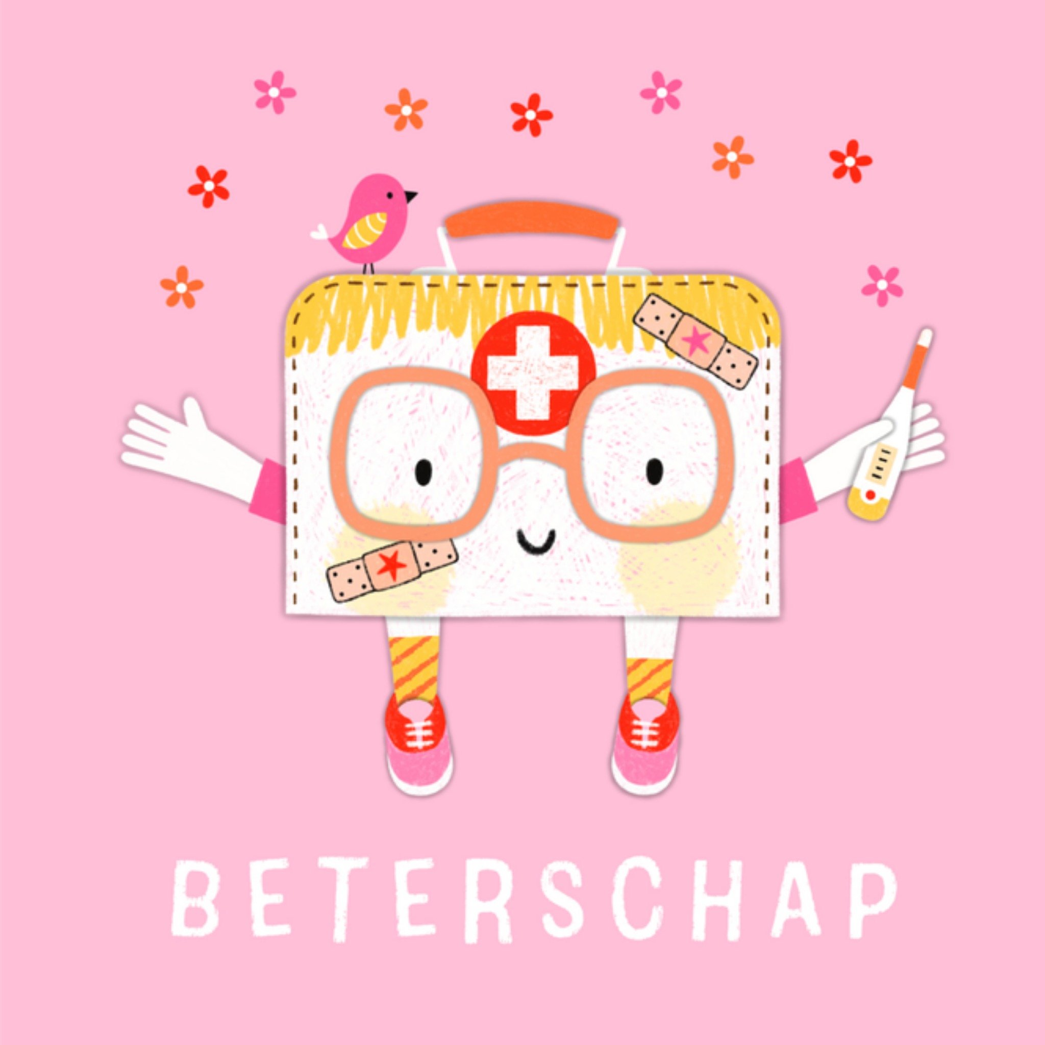 Beterschapskaart Voor meisjes Vierkante Kaart Marieke Witke