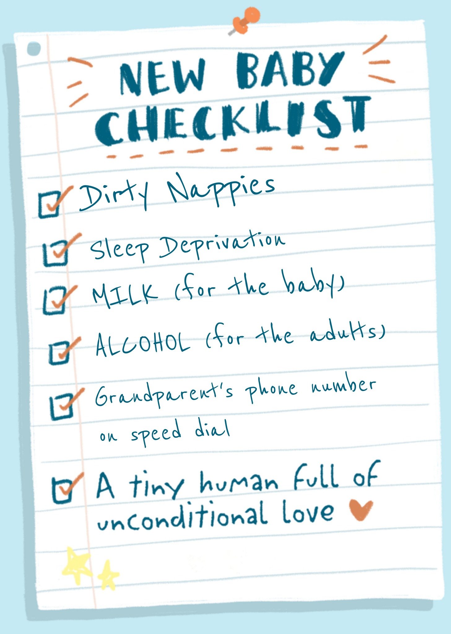 Geboortekaart checklist Greetz