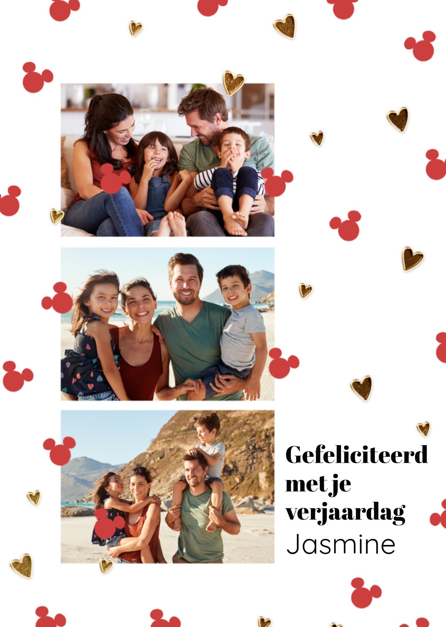 Disney Verjaardagskaart Gefeliciteerd Met Je Verjaardag Fotokaart met aanpasbare tekst Kaart Mickey Mouse