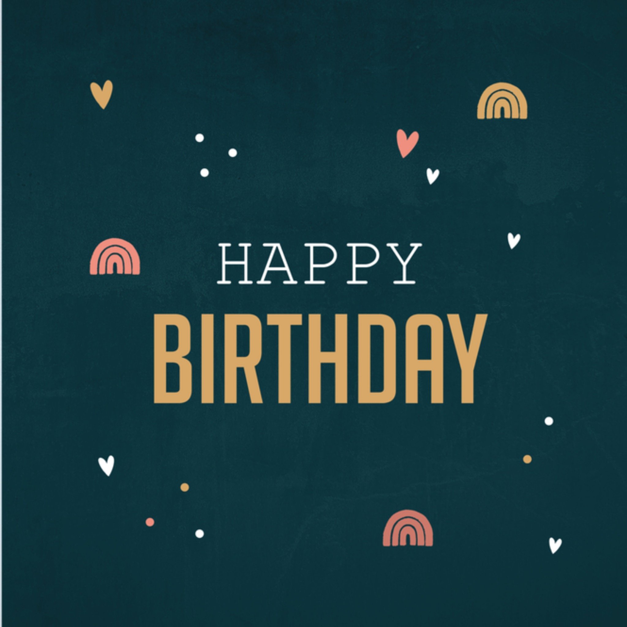 Papercute Verjaardagskaart regenboog Vierkant