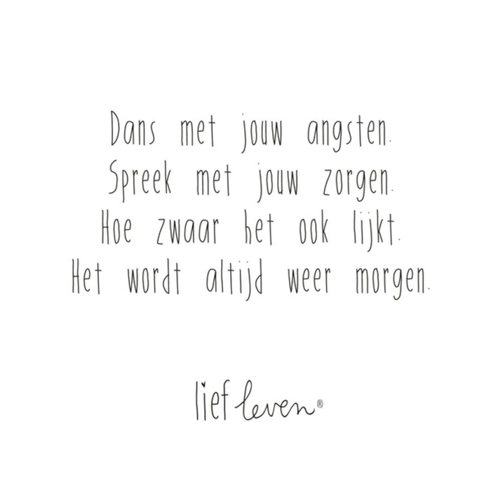 Lief Leven | Sterkte kaart | quote