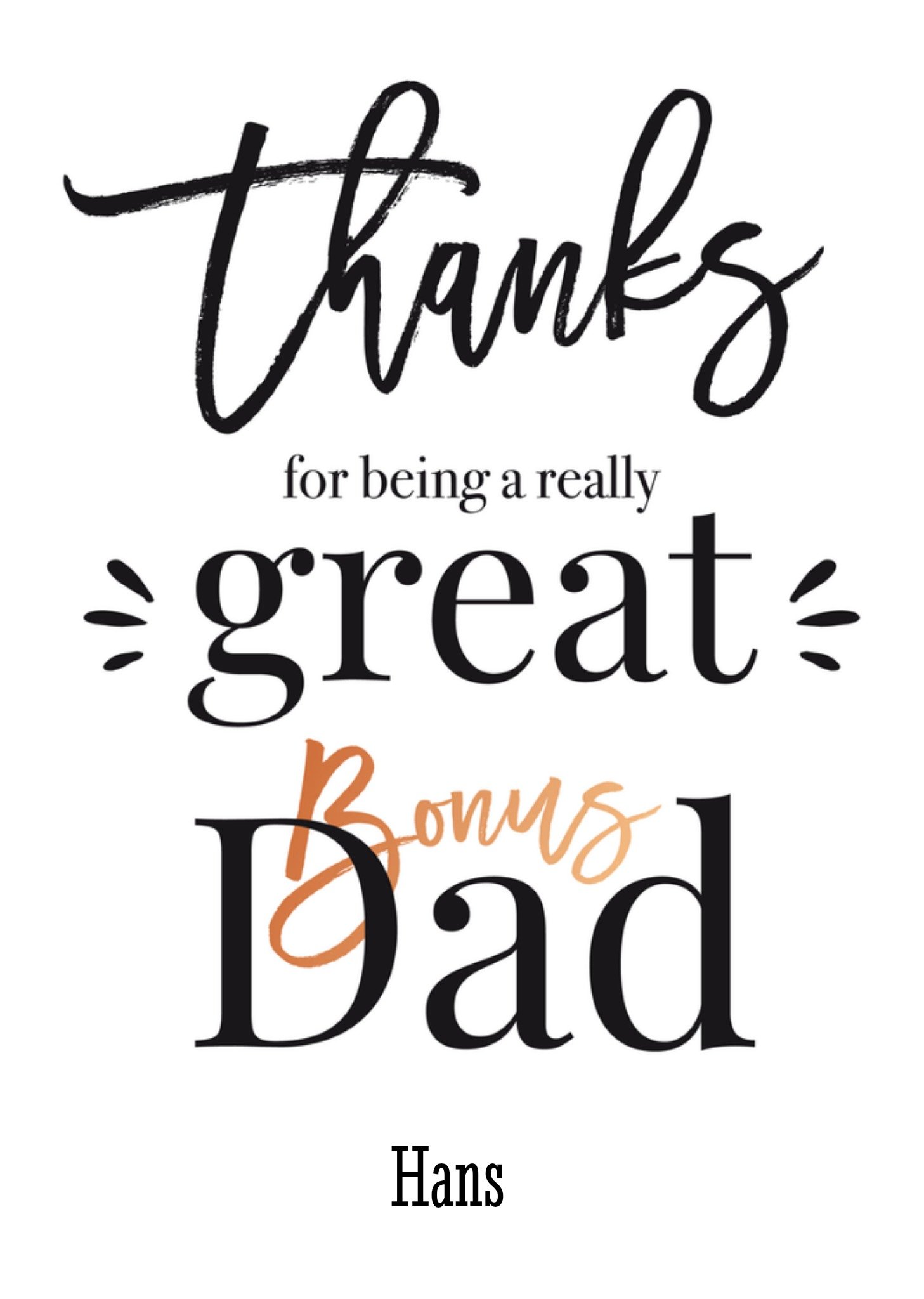 Bedanktkaart Bonusvader Kaart Tsjip