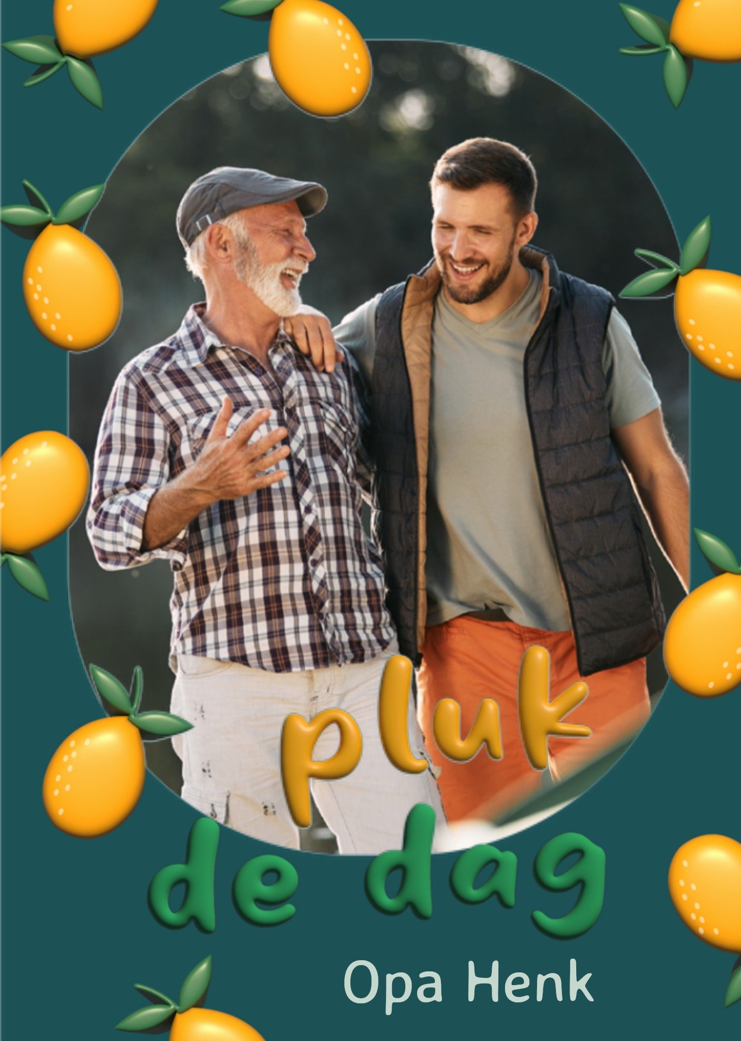 Verjaardagskaart Met foto Opa Citroenen Kaart Greetz