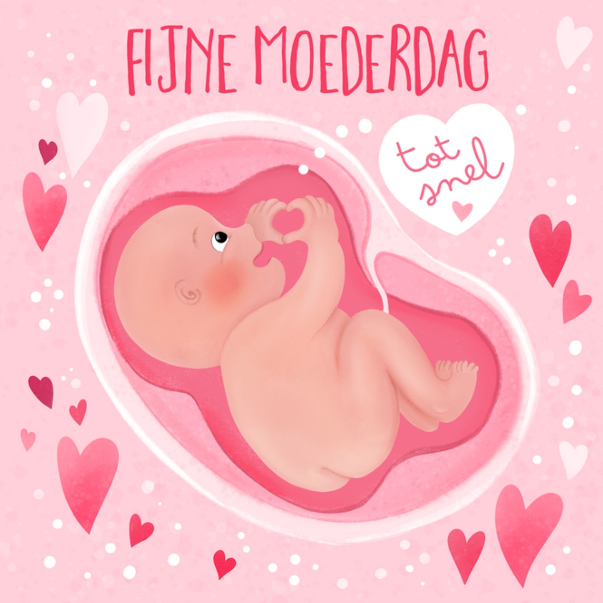 Patricia Hooning Moederdagkaart Tot snel Vierkante Kaart Fishuals