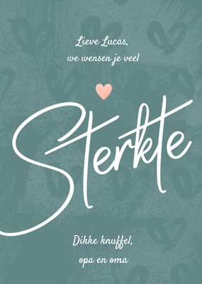 Hartjes Patroon Typografisch Sterkte Kaart