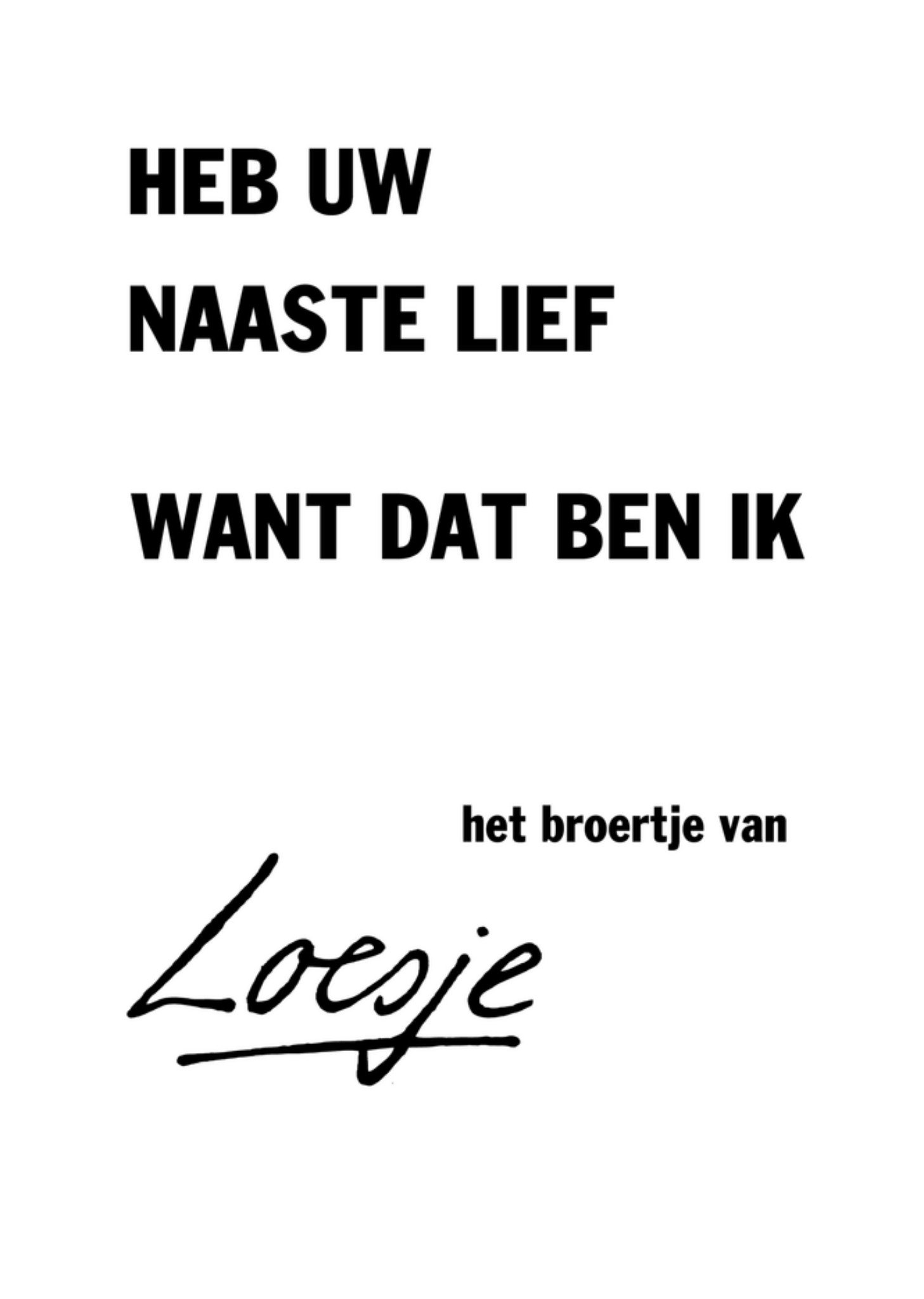 Broer en zus dag grappig Kaart Loesje