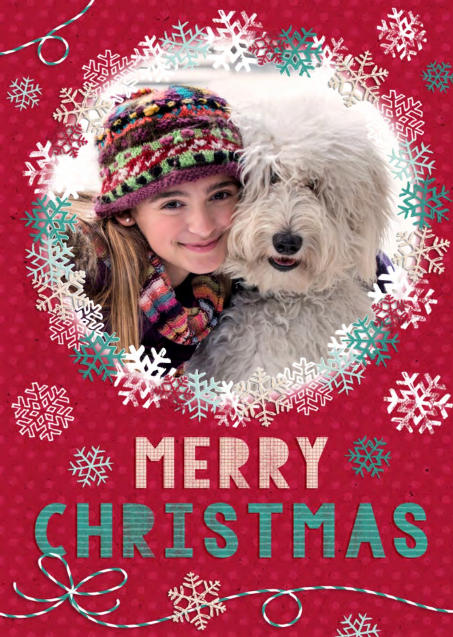 Kerstkaart Foto Rood Greetz