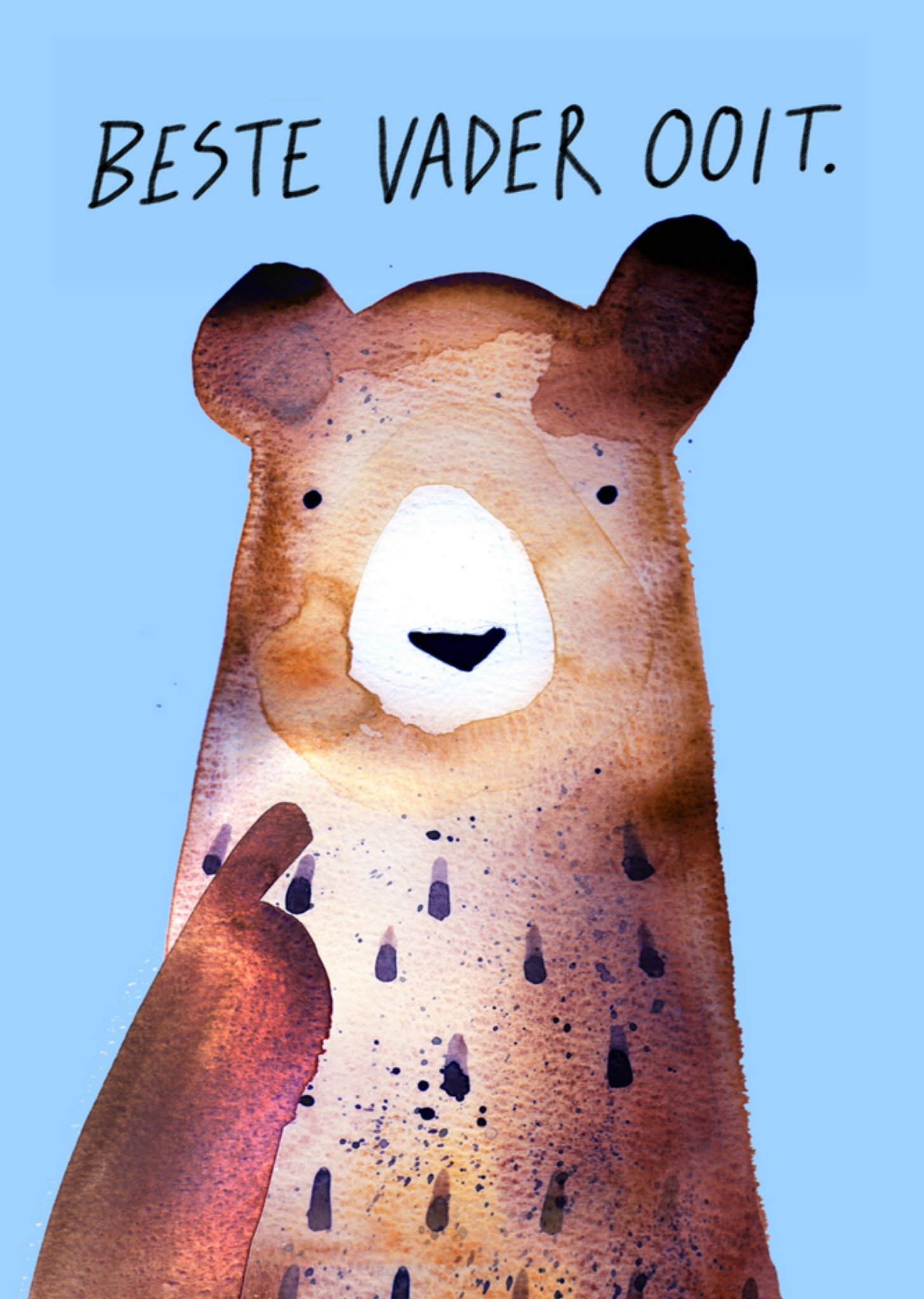 Vaderdagkaart beer beste vader Kaart Jolly Awesome