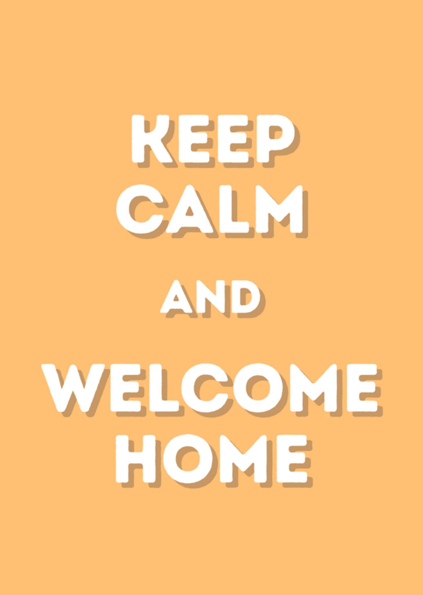 Vakantiekaart - keep calm - welkom thuis