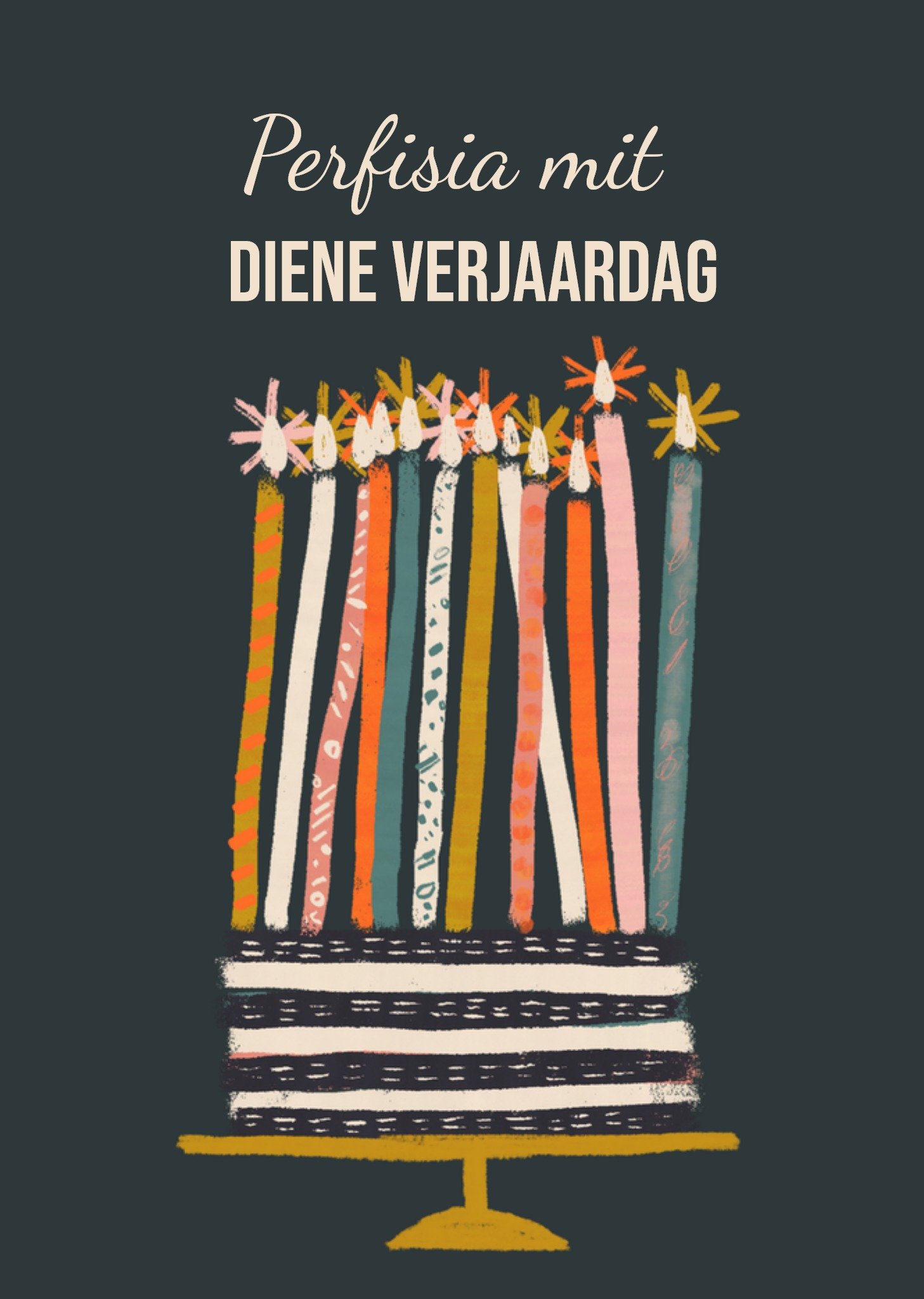 Dialect verjaardagskaart Perfisia Greetz